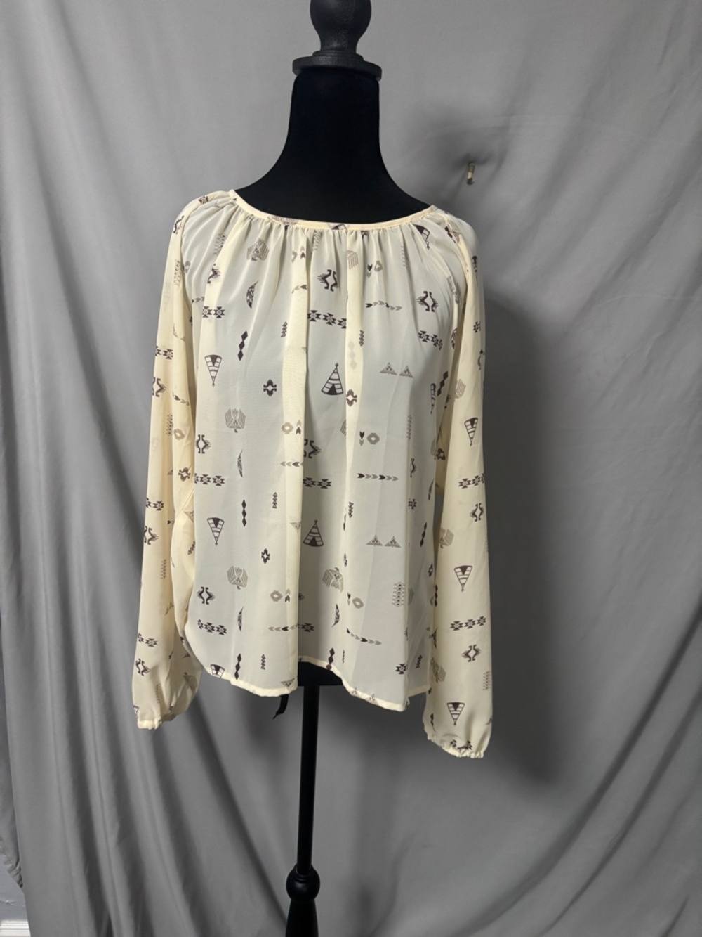Cruel Denim Cream Western Shirt with Long Sleeves